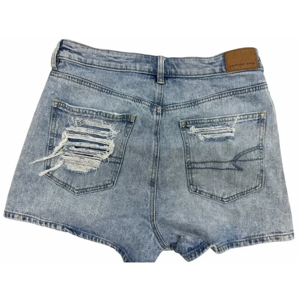 LADIES AMERICAN EAGLE COMFORT STRETCH WAISTBAND DISTRESSSED JEAN SHORTS SIZE 6 - Picture 13 of 15